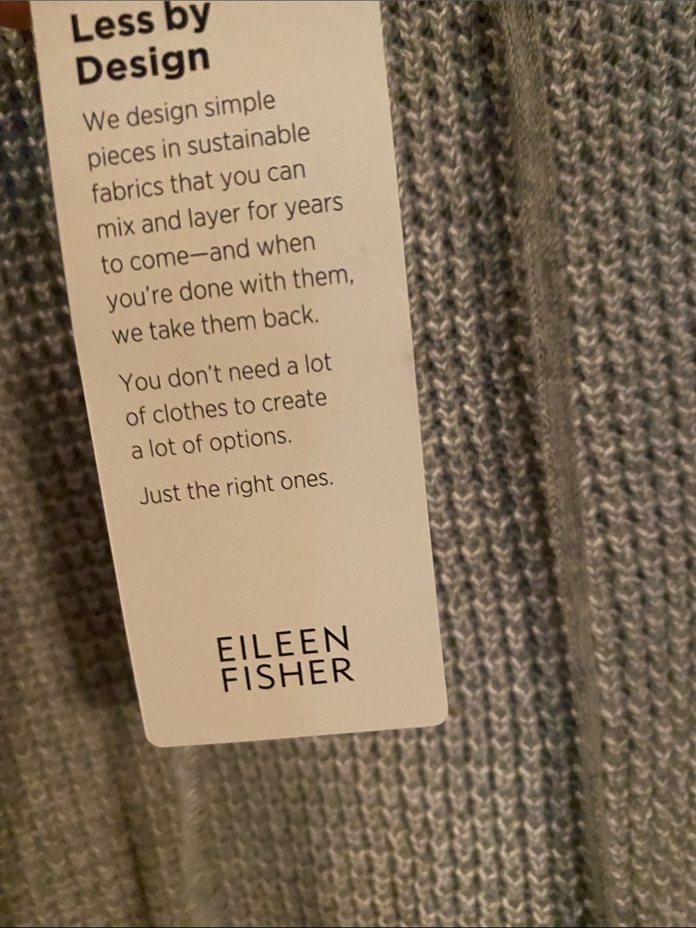 Eileen Fisher Light Gray Turtleneck Drawstring Sweater - Picture 4 of 5